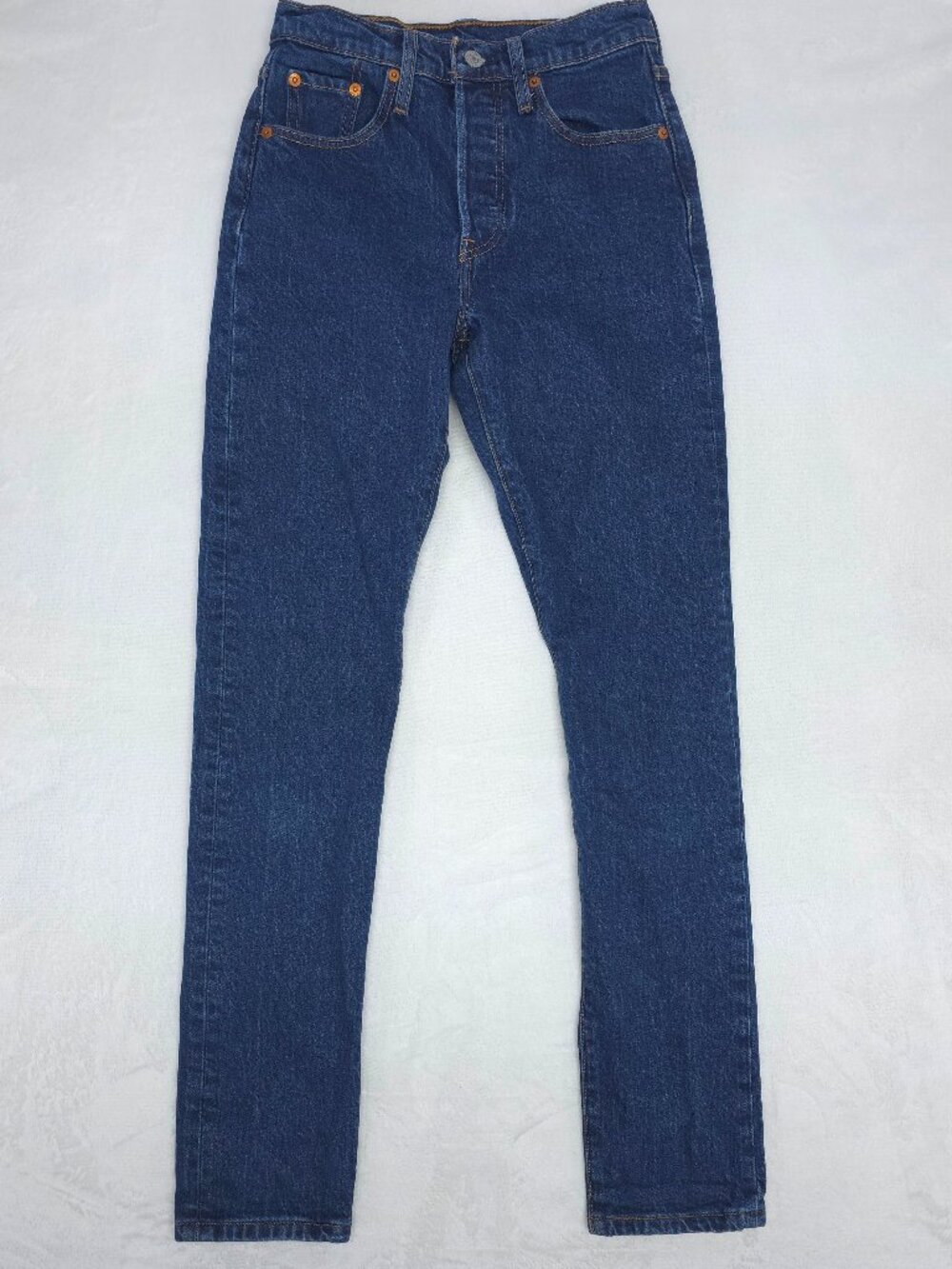 Levi's Premium 501 Skinny Jeans 25x30 Button Fly Stretch Denim